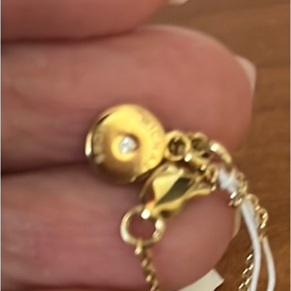 MICHAEL Michael Kors Gold and Blue Triangle Pendant Necklace - Picture 3 of 4